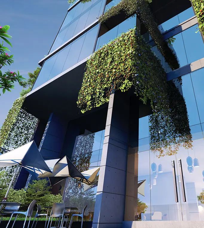 Modern REVE Properties terrace and architecture